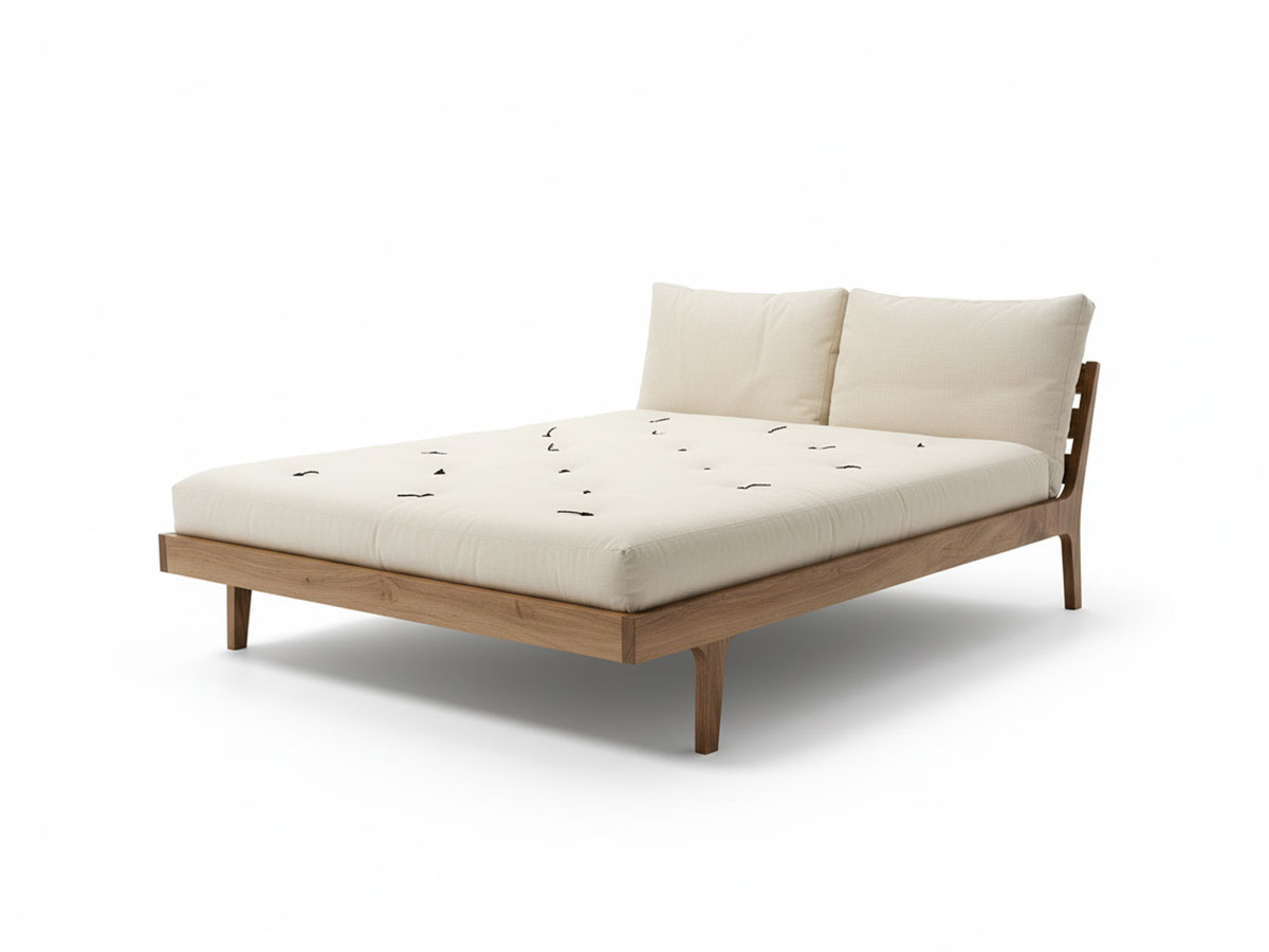 Massivholzbett Linz 160 x 200 cm Nussbaum, 50% reduziert