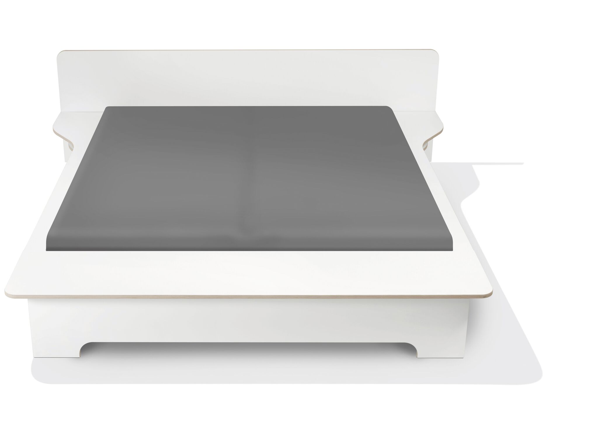 PLANE Doppelbett ohne Bettkasten, weiss