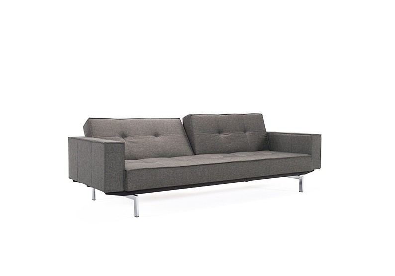 Schlafsofa Splitback Chrome mit Armlehnen