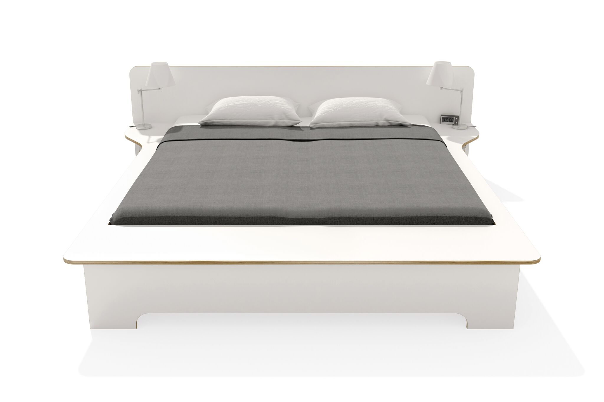 PLANE Doppelbett mit Bettkasten, weiss